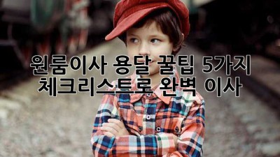원룸이사 용달 꿀팁🍯: 5가지 체크리스트로 완벽 이사!